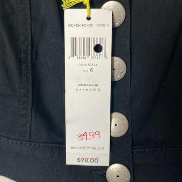 🖤 BCBGENERATION BCBG black halter crop top mall goth emo 90s y2k 2000s US 6 🖤 - Picture 5 of 8